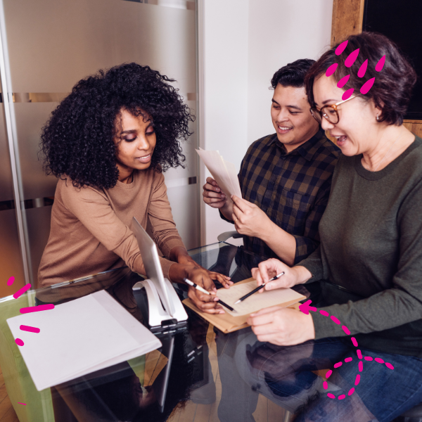 Students talking to each other