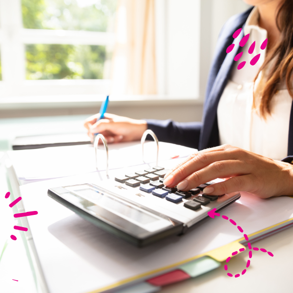 Image of someone using a calculator