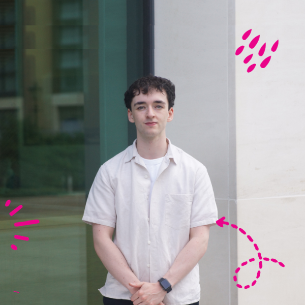 Photo of William, the Welfare Student Leader, looking at the camera