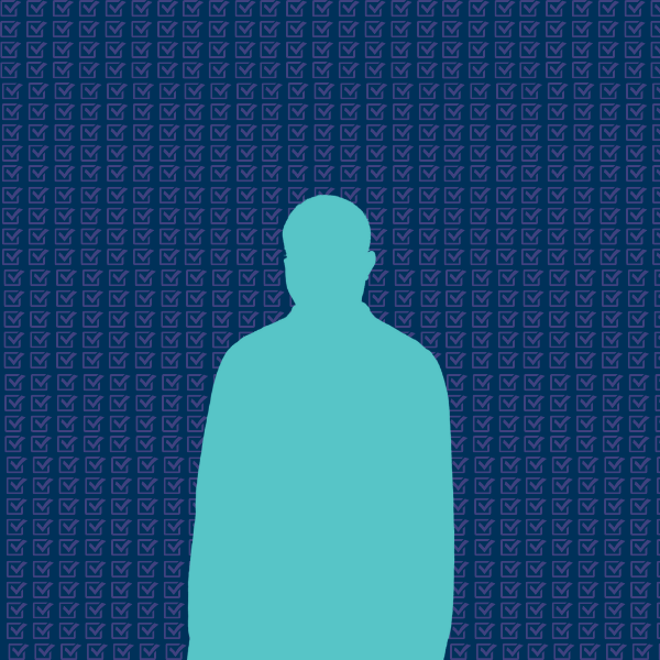 Blue blackground with the image of a person in blue