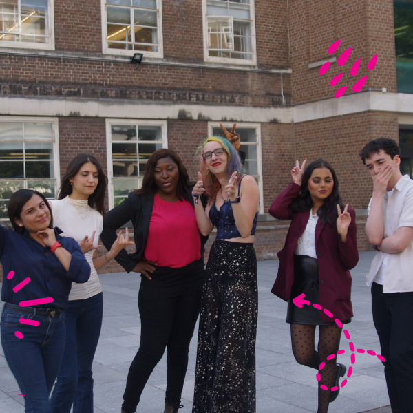 student leaders laughing